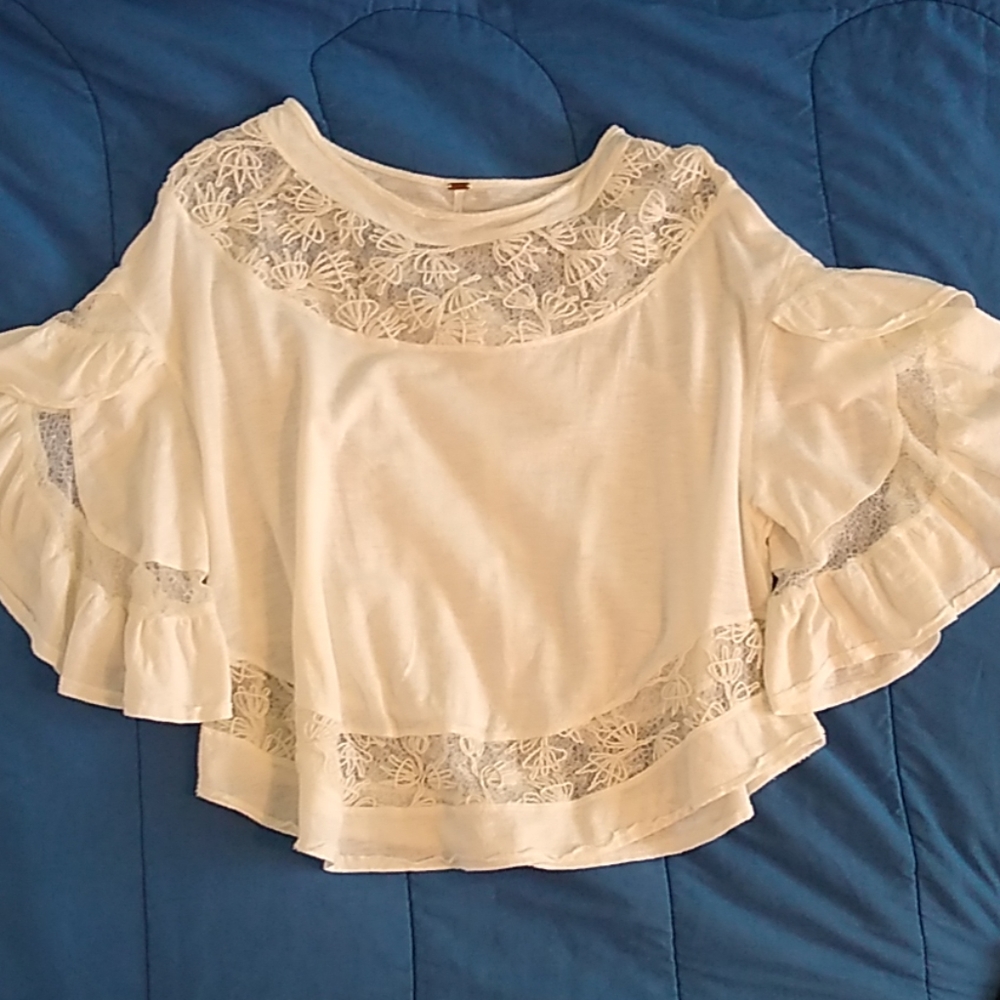 Free People flowly white blouse